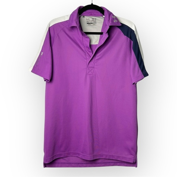 Under Armour Cold Gear Magenta Collared Shirt M - Picture 1 of 7